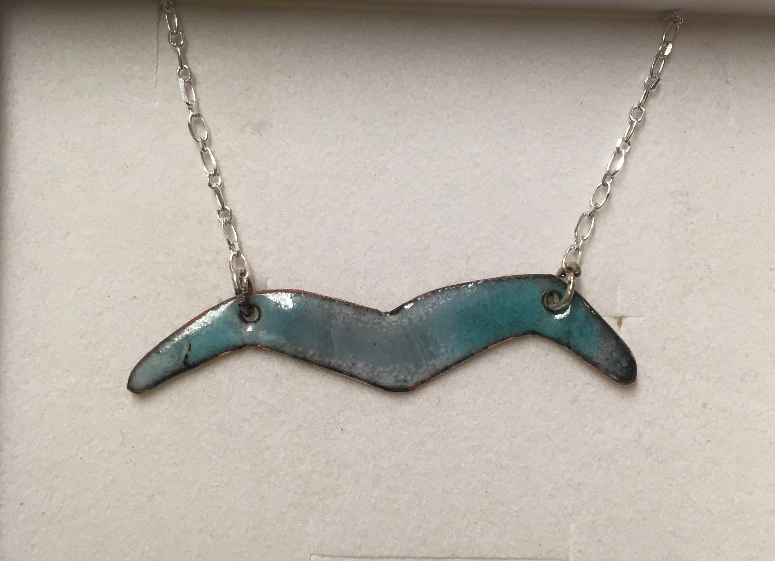 Enamelled Flying Bird Necklace