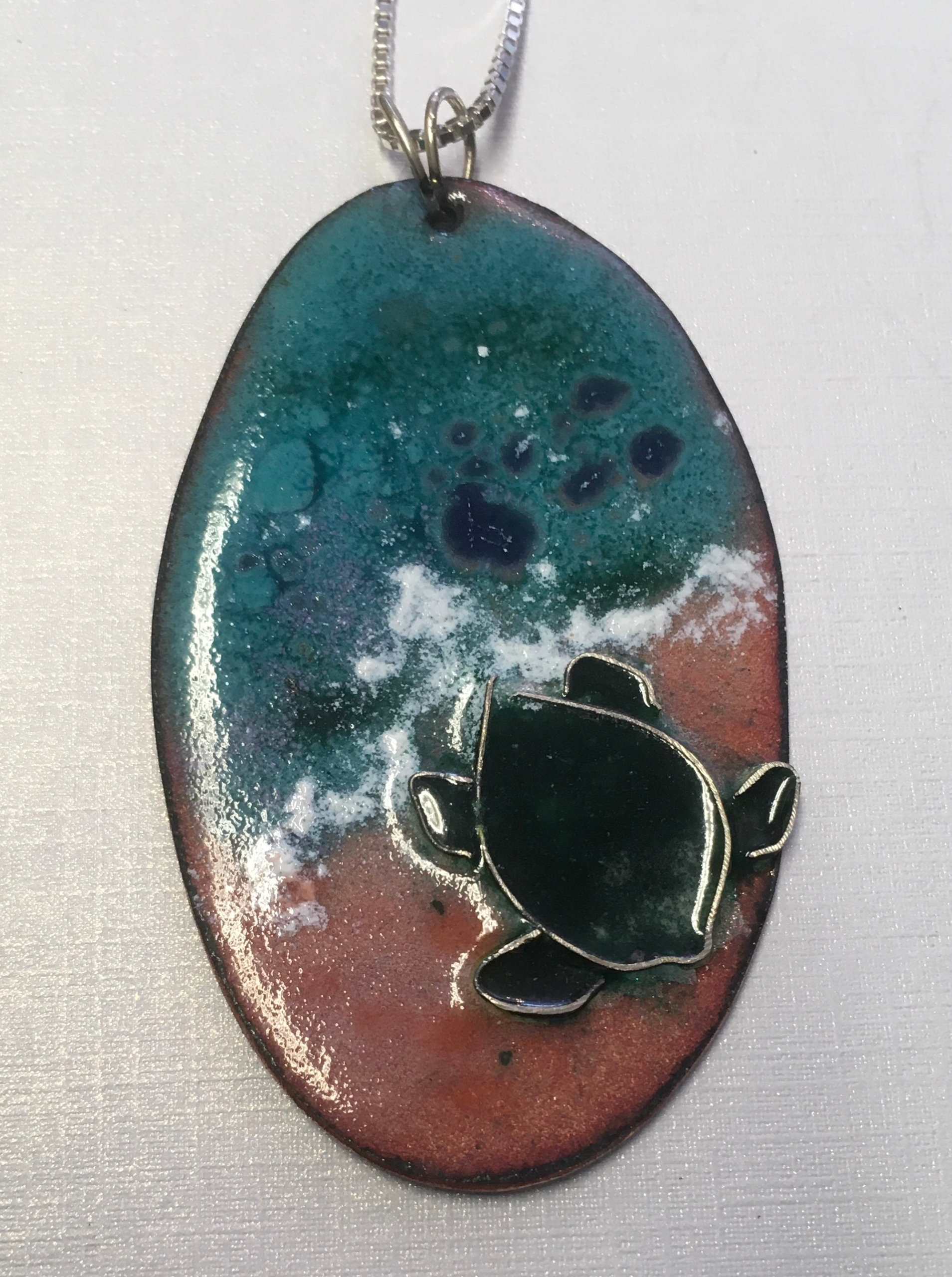 Enamelled Sea Turtle Necklace