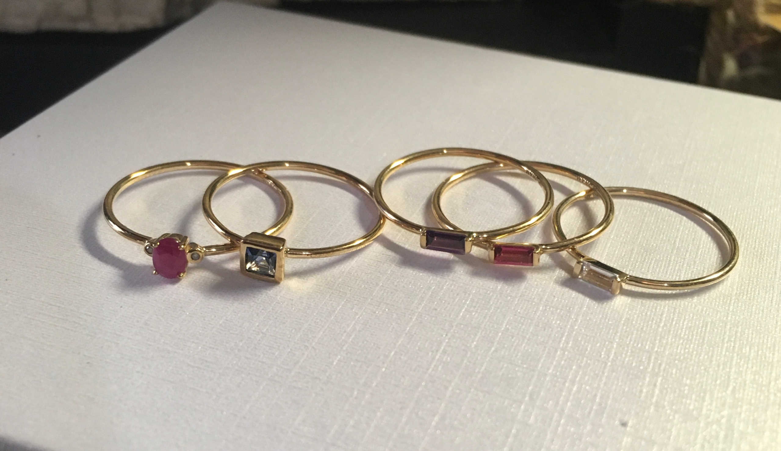 Stacking Gemstone Rings